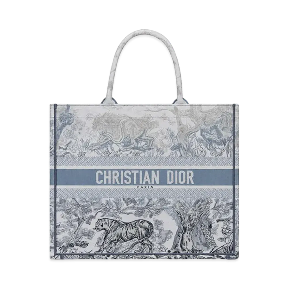 Dior Book Tote Blue Gradient Toile de Jouy Embroidery "Blue Gradient"