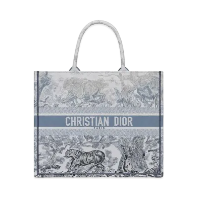 Dior Book Tote Blue Gradient Toile de Jouy Embroidery "Blue Gradient"