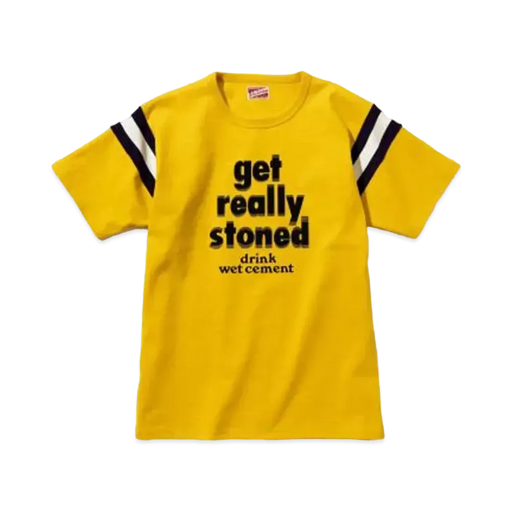 THE REAL McCOY'S COTTON ATHLETIC JERSEY / GET REALLY STONED "Yellow"