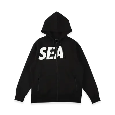 WIND AND SEA SIG Tech Fleece Zip-Up Hooded Shirt "Black"