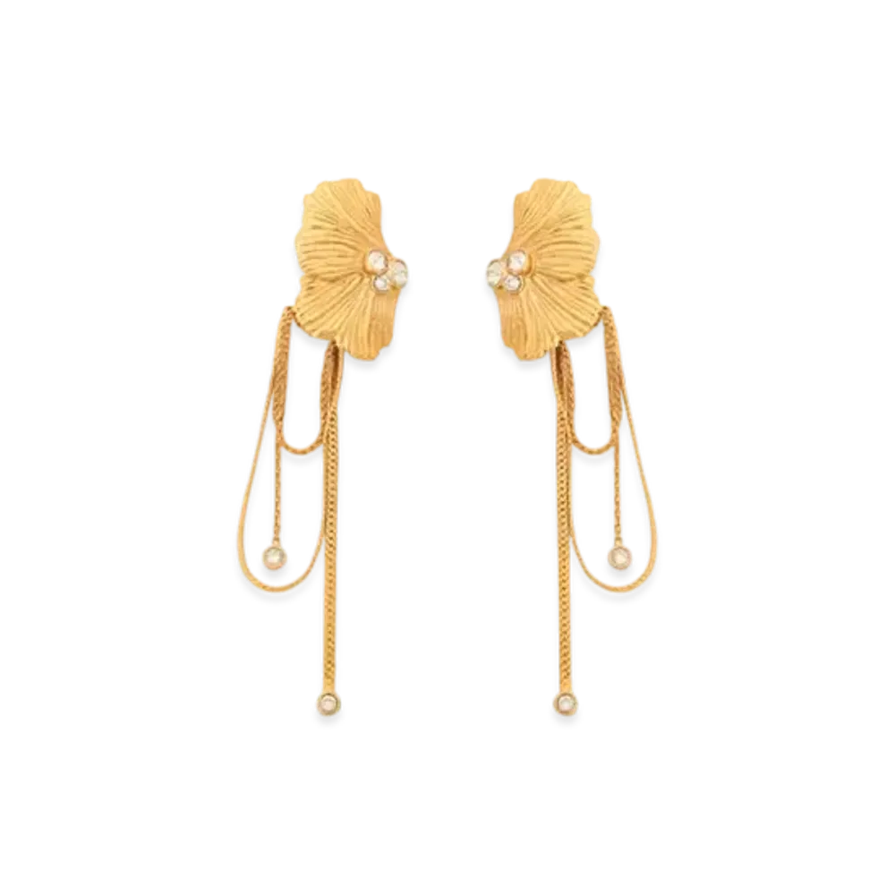 Chloe The Chloe Flowers Earrings "Vintage Gold"