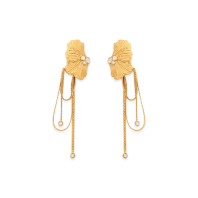 Chloe The Chloe Flowers Earrings "Vintage Gold"