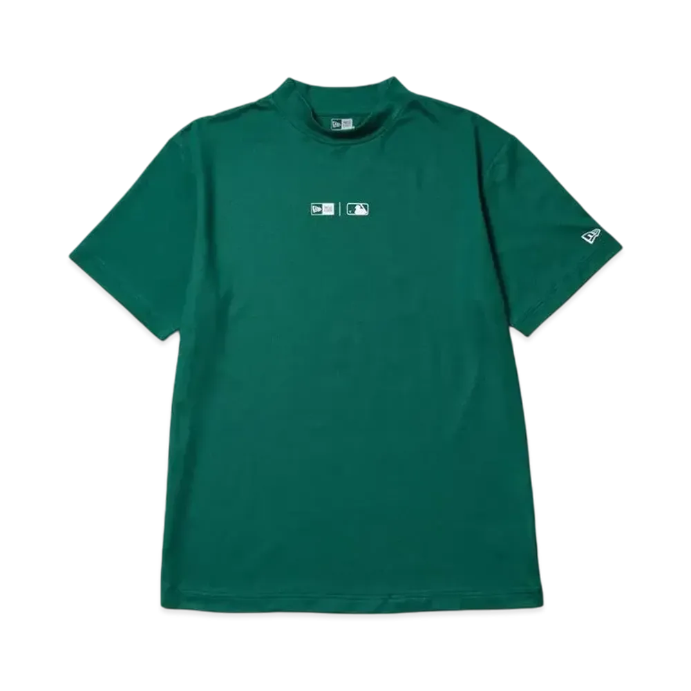 NEW ERA Golf Short Sleeve Kanoko Mid-Neck T-Shirt New York Yankees "Emerald Green"