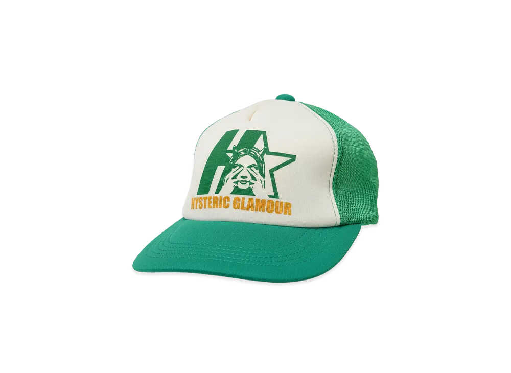 HYSTERIC GLAMOUR Star Evil Mesh Cap "Green"