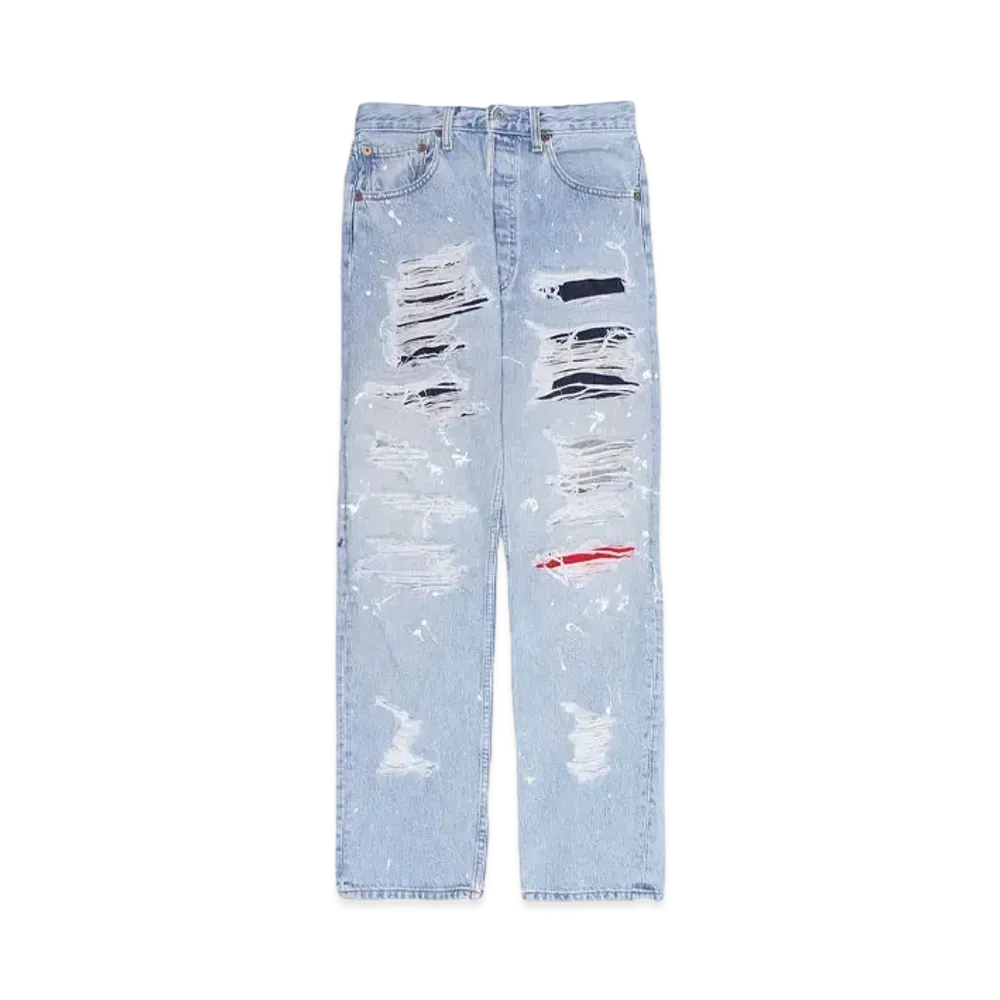 HYPE DROP x INNOCENCE NYC  EXCLUSIVE DESTROY DENIM PANTS 30inch "Indigo"
