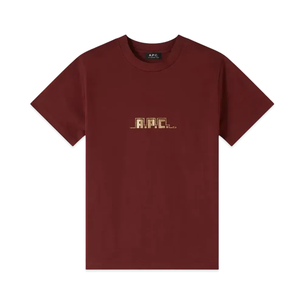 A.P.C. Snake T-Shirts "Bordeaux"