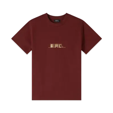 A.P.C. Snake T-Shirts "Bordeaux"
