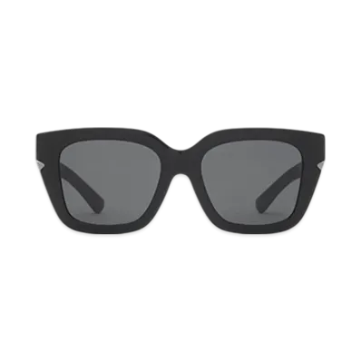 Burberry Inlaid Check Square Sunglasses "Black"