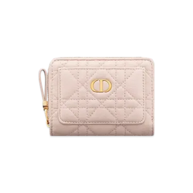 Dior Caro Acacias Wallet Cannage Calfskin Japan Exclusive "Powder Pink"