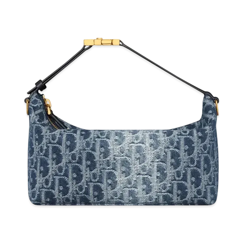Dior Medium DiorTravel Nomad Pouch Denim Dior Oblique Jacquard "Blue"