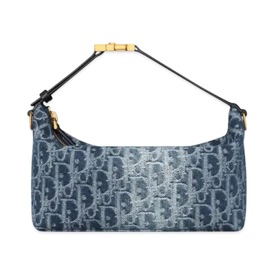 Dior Medium DiorTravel Nomad Pouch Denim Dior Oblique Jacquard "Blue"
