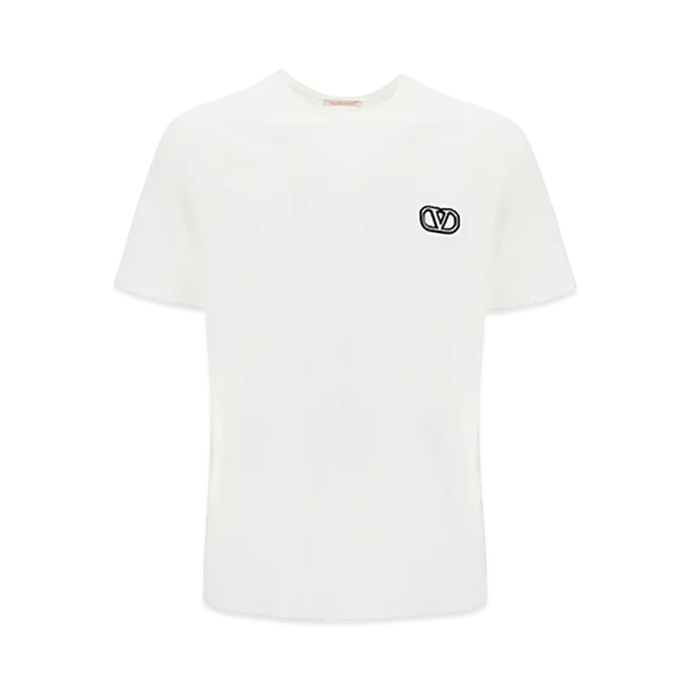 Valentino V Logo Tee "White"