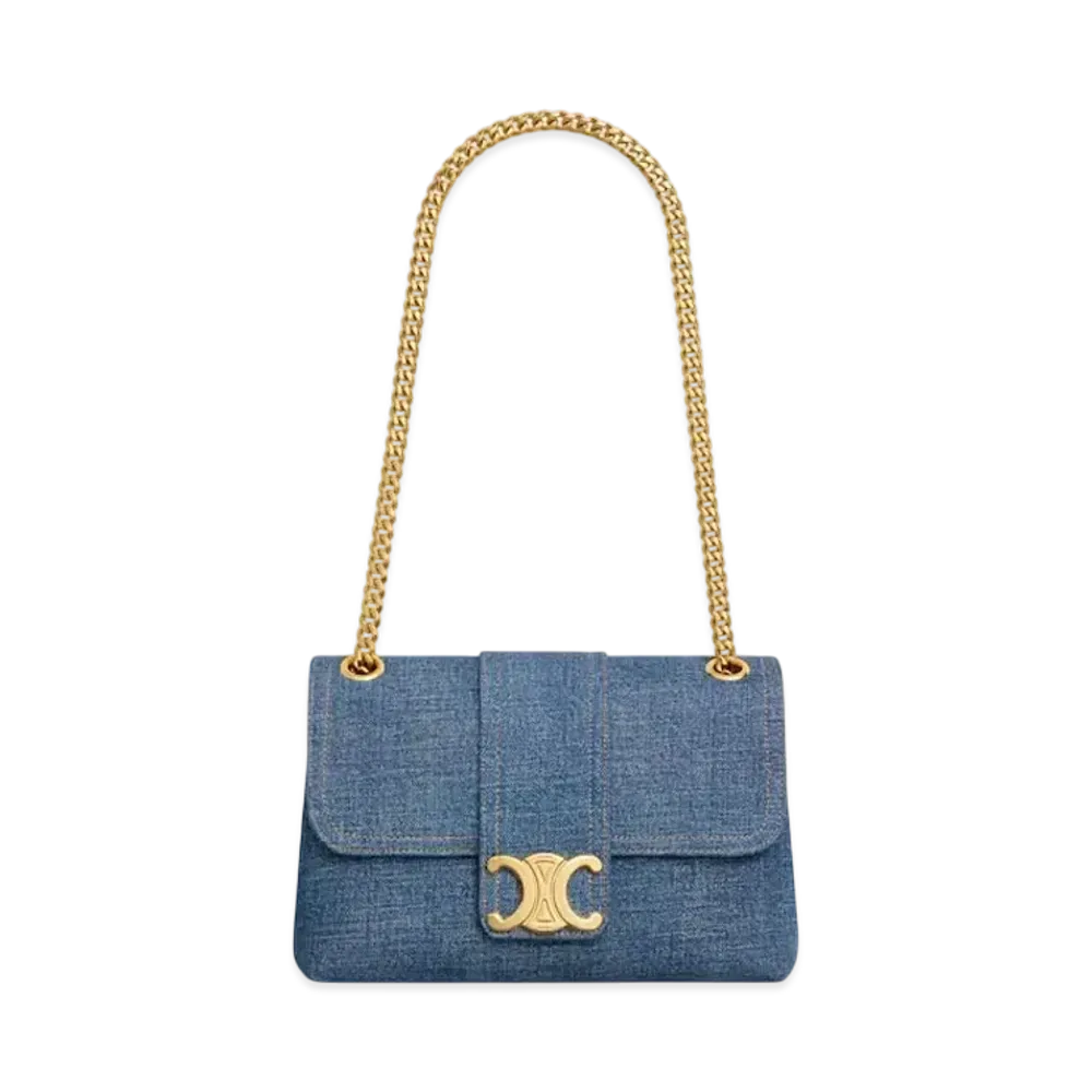 CELINE Medium Celine Victoire Bag in Denim "Blue Denim"