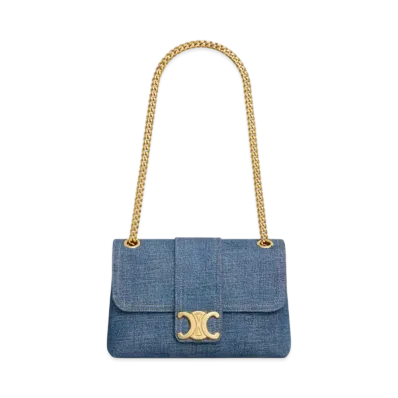 CELINE Medium Celine Victoire Bag in Denim "Blue Denim"