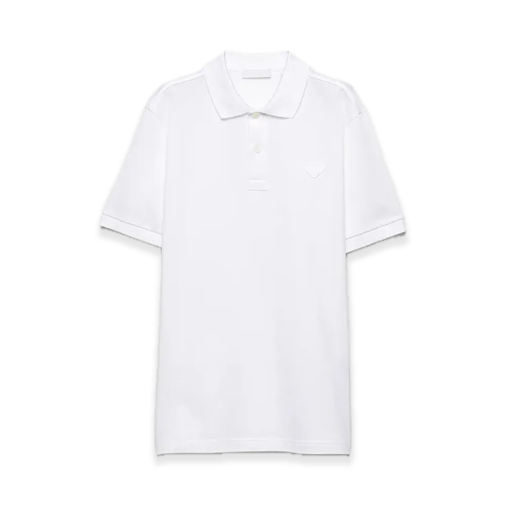 PRADA Pique Polo Shirt "White"