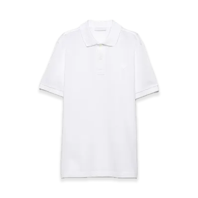 PRADA Pique Polo Shirt "White"