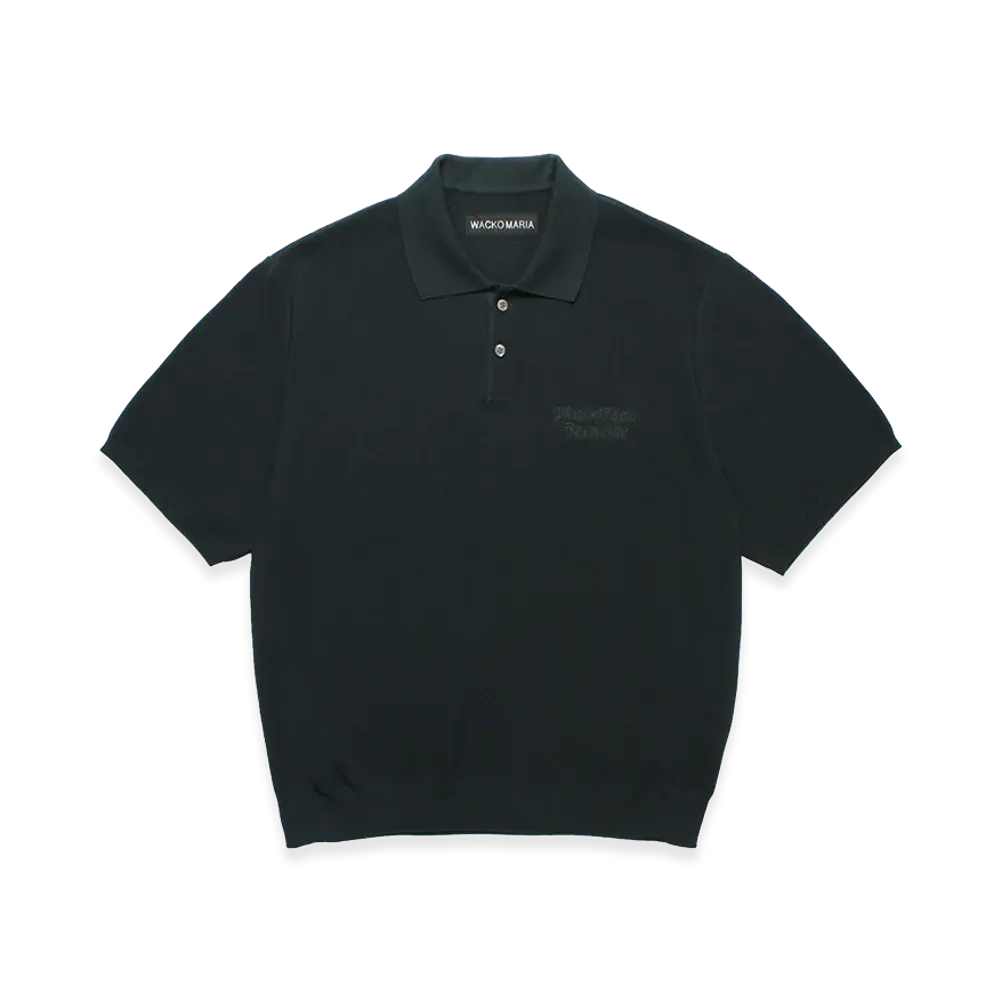 WACKO MARIA Knit Polo Shirt "Dark Green"