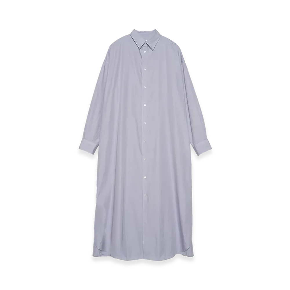 Graphpaper minus Botanical Dyed Broad Oversized Regular Collar Dress "Purple"