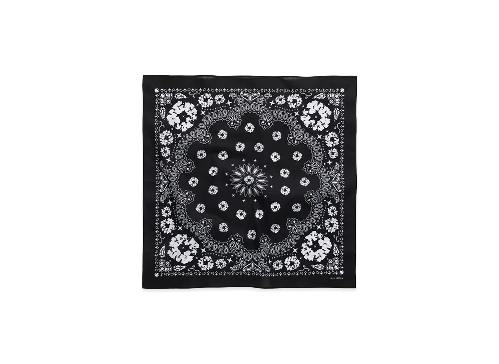 DENIM TEARS Cotton Wreath Paisley Bandana "Black"
