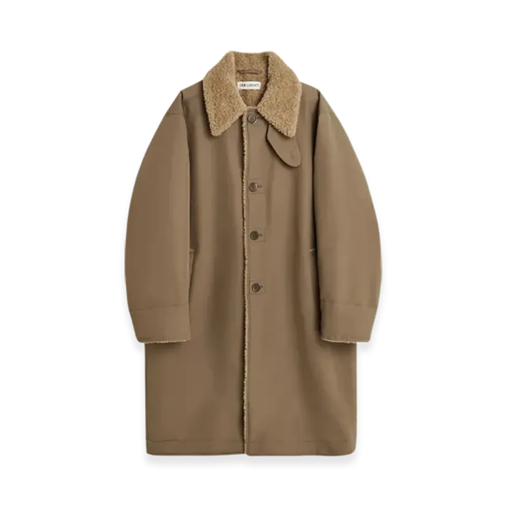 OUR LEGACY Compact Tech Polar Coat "Murkey Clay"