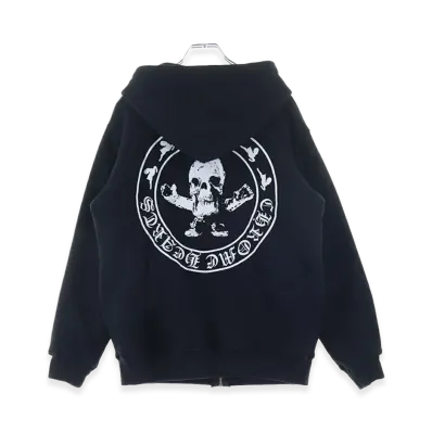 Chrome Hearts Foti Print Thermal Zip Up Hoodie "Black"