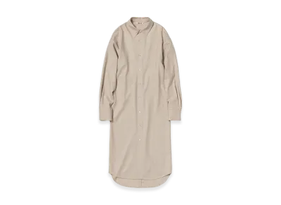 AURALEE Women's Super Light Wool Shirt Dress "Top Beige"