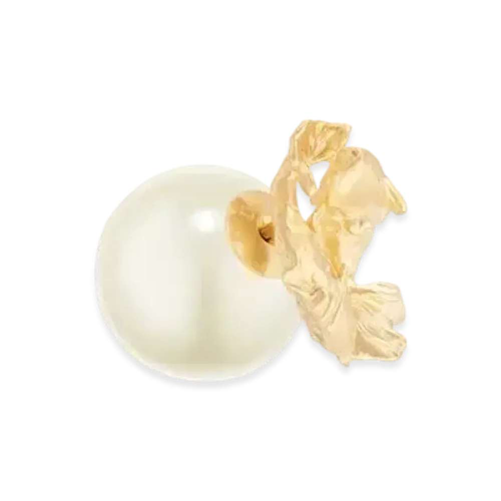 Dior Tribales Pisces Earring Metal and a White Resin Pearl Online Exclusive "Gold"