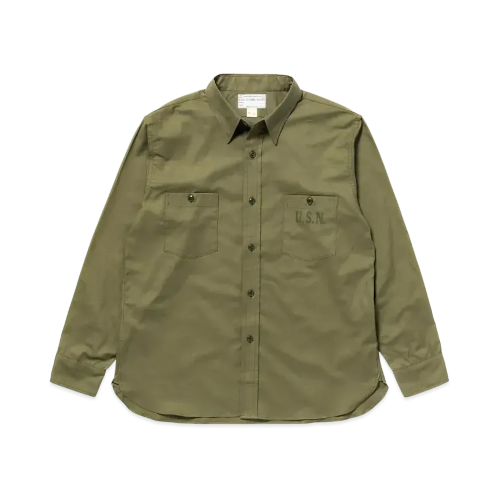 THE REAL McCOY'S N-3 Shirt L/S (Modify) / USN "Olive"