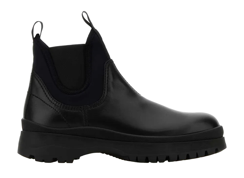 PRADA Leather Ankle Boots "Black"