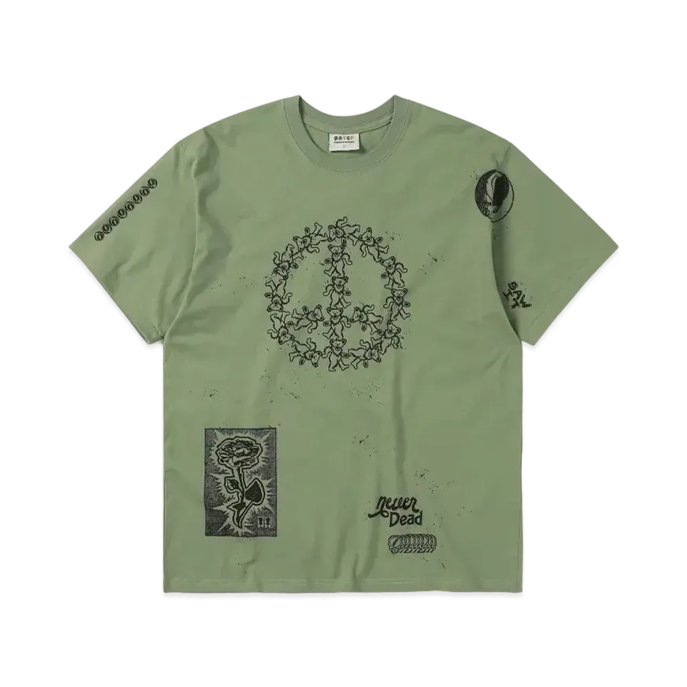 thisisneverthat x Grateful Dead Iconography Tee "Light Green"