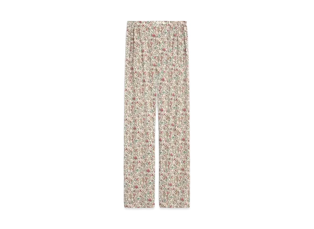 CELINE Pajamas Pants / Printed Viscose "Vanilla"