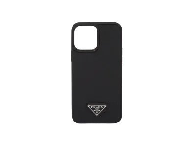 PRADA Saffiano Leather iPhone 13 Pro Max Cover "Black"