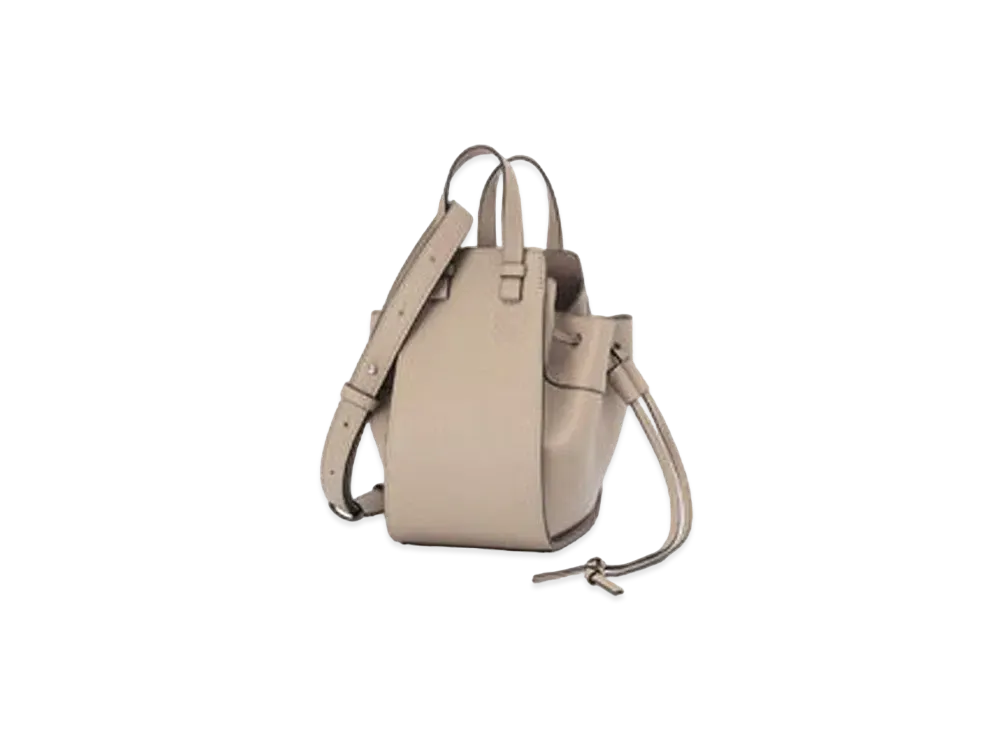 LOEWE Mini Hammock Drawstring In Classic Calfskin "Sand"