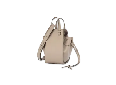 LOEWE Mini Hammock Drawstring In Classic Calfskin "Sand"