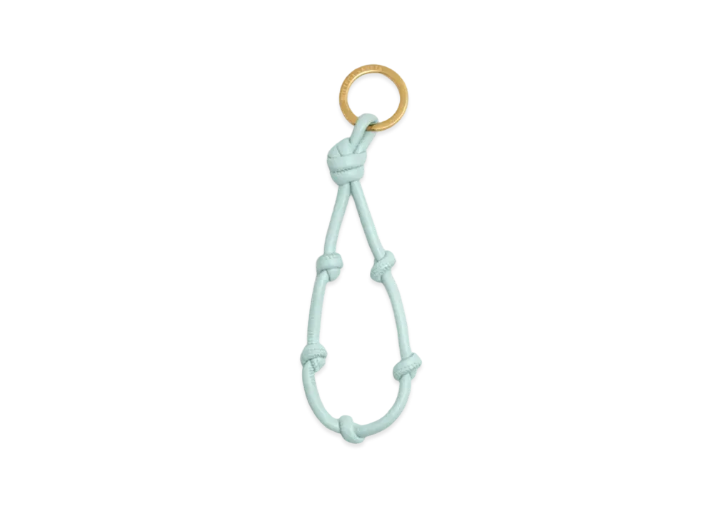 Bottega Veneta Key Ring "Teal Washed"