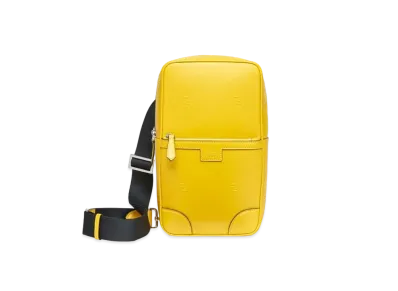 FENDI One-Shoulder Travel Backpack Leather Backpack "Yellow"
