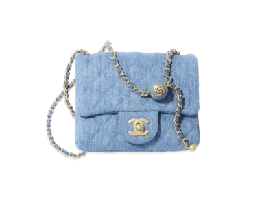 CHANEL Mini Flap Bag Denim "Blue"