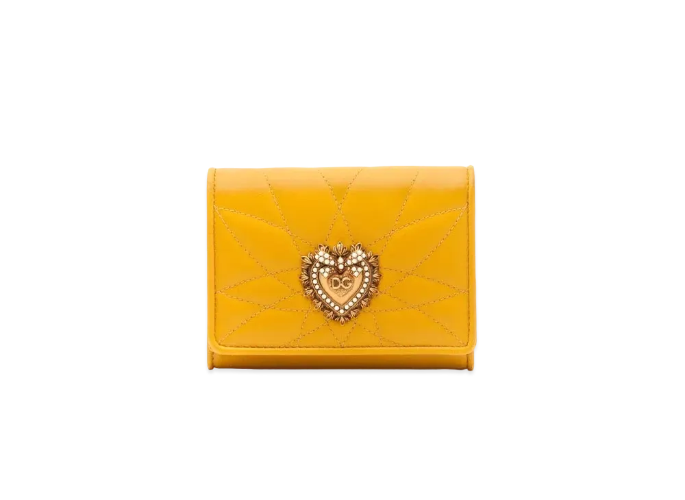 Dolce&Gabbana Devotion Continental Wallet Small "Yellow"