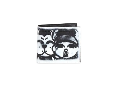 GIVENCHY Card Holder In 4G Leather With Tag Effect Prints "Black"