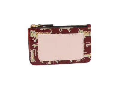 Marni Tiger Print Leather Wallet "Pink"