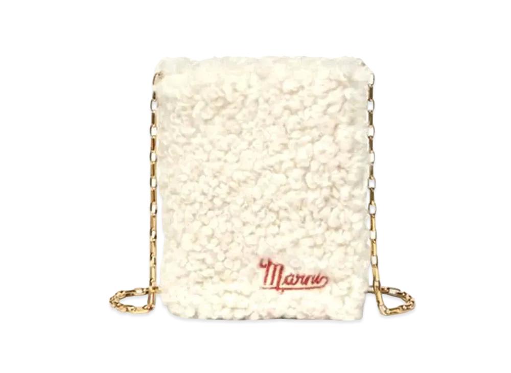 Marni MUSEO Soft Bag in Yellow and Green Shearling and Calf Leather "Yellow/Green"