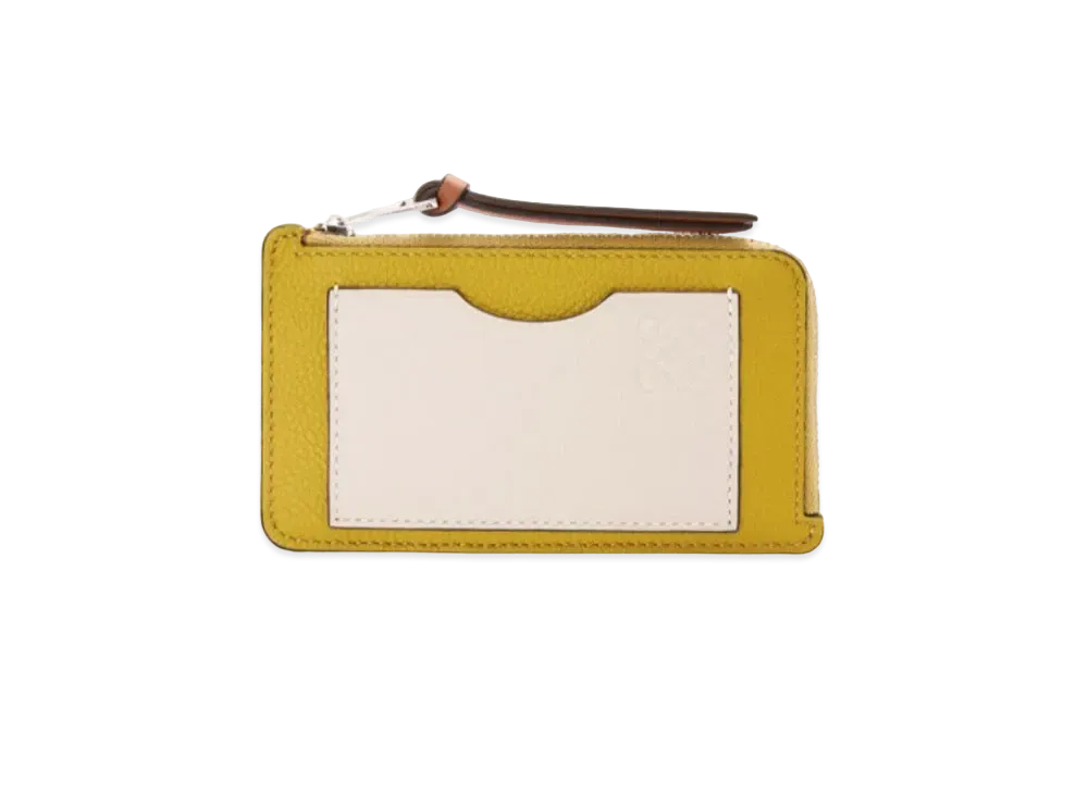 LOEWE Coin Cardholder In Soft Grained Calfskin "Ochre/Light Oat"