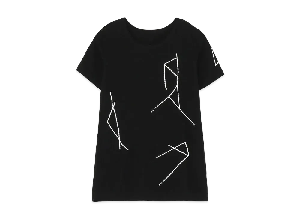 Yohji Yamamoto 30/-ULTIMA LOOSE PS DIAMOND PATTERN PT S-SLV "Black/Whit"