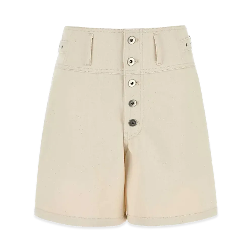 Jil Sander Women's Sand Denim Bermuda Shorts "Beige o Tan"