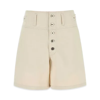 Jil Sander Women's Sand Denim Bermuda Shorts "Beige o Tan"