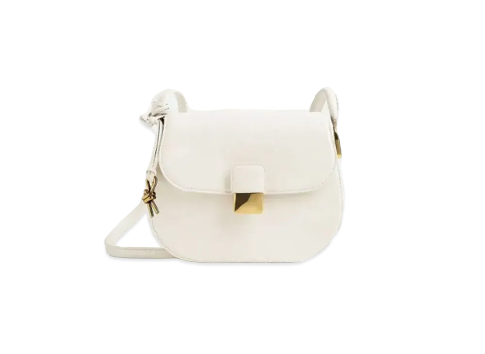 Bottega Veneta Desiree Calfskin Crossbody Bag "White"