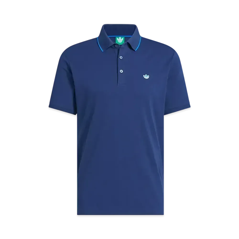 adidas Originals Golf Twist Knit One Point Logo Short Sleeve Polo "Night Indigo"