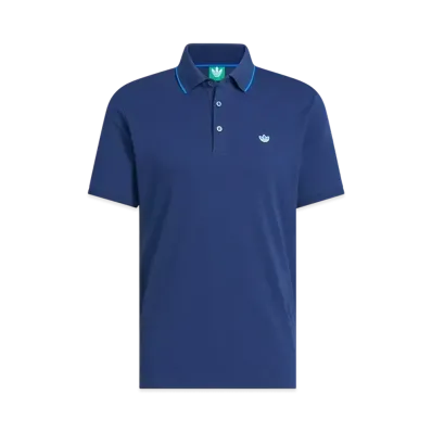 adidas Originals Golf Twist Knit One Point Logo Short Sleeve Polo "Night Indigo"