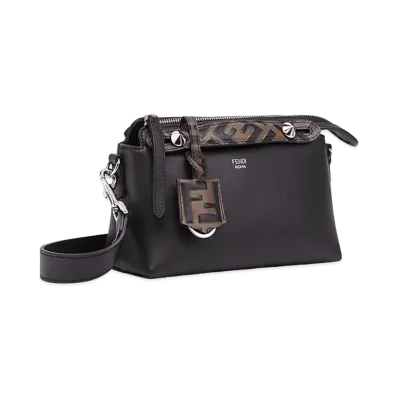 FENDI By The Way Mini Small Leather Boston Bag "Black"