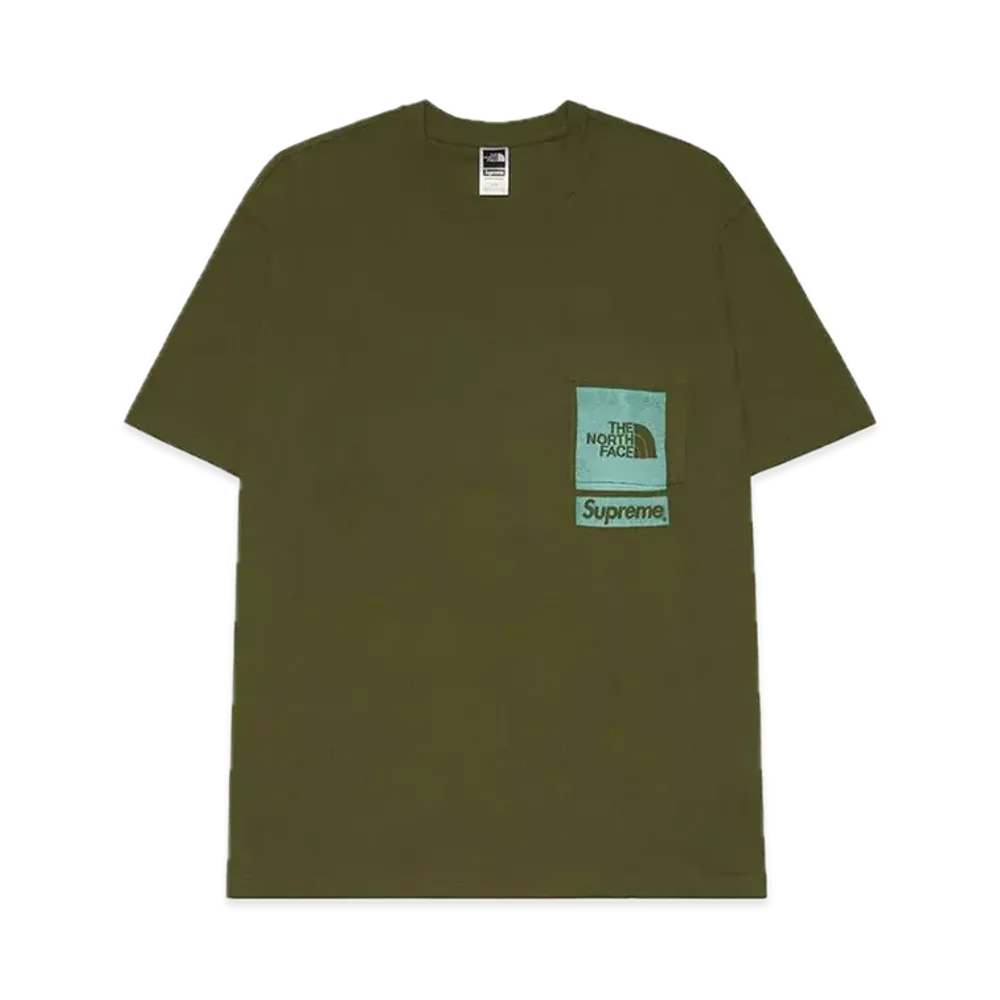 Supreme x The North Face Printed Pocket Tee "Olive"